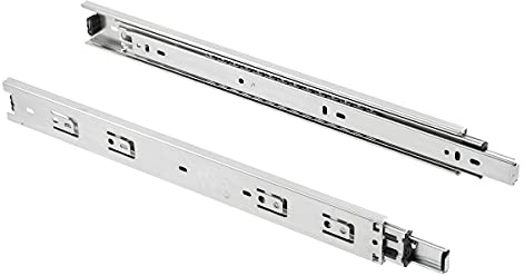 MS Beschläge 1 Paar Schubladenschienen Schubladenauszug 45mm Höhe Teleskopschienen 50kg Traglast Korpusschienen Schubkastenschienen Stahl Vollauszug (250mm)