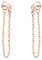 SOFIA MILANI - Boucles d'Oreilles pour Femme en Argent 925 - Plaqué Or Rose - avec Pierres de Zircon - Boucles d'Oreilles Pendantes avec Motif en Forme Chaîne - 21101