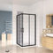 190 cm Box Doccia Angoalre Porte Scorrevoli Vetro Temperato 6 mm Trasparente Anticalcare Telaio Nero Opcao 120x90 cm