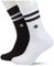 Champion Donna Seasonal-2PP Short Crew Füßlinge, Schwarz & Weiß, 39-42 (2er Pack)
