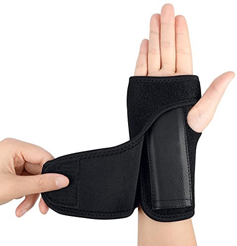 Opopark Wrist Support Brace, Adjustable Breathable Wrist Strap Reversible Wrist Brace Wrist Protectors (Right Hand)