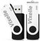 Vixelle 2 Pack 4GB High Speed USB 2.0 Flash Drives – 360° Swivel Metal Style USB Stick Pen Drive with Keychain Loop – 4GB USB Memory Sticks Bulk Pack for PC, Mac, TV, Car Audio – Black