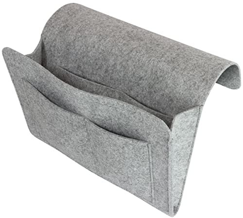 igadgitz Home U7218 Bedside Organiser - Sofa & Bed Storage Pocket - Grey