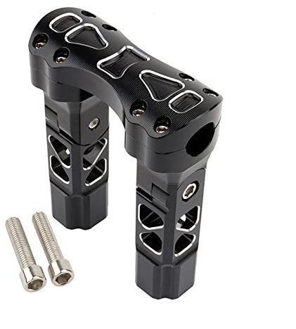 VSKTEA 25mm Pullback-Lenker-Riser Gerade Anpassen der Riser-Klemme Fit for Harley Sportster 883 1200 Softail Fatboy Dyna Street Bob Touring (Color : 6.5inch Black White)