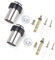 Door Stoppers, Floor Mount Door Stop 65mm Modern Doorstops Stainless Steel Cylindrical Floor Door Stopper for Wall Mounted Door Mounted, 2 Pack