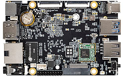 youyeetoo ROC-RK3588S-PC 8K AI Singal Board Computer mit HDMI 2.1 MIPI-DSI x2 DP1.4 MIPI-DSI M.2 PCIe 2.0 Unterstützung Vier-Bildschirm-Anzeige mehrerer Systeme für Edge-Computing AI VR AR (16 + 128G)