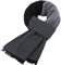 Prettystern Herrenschal für Winter Weich Wendenschal reine Seide Fleece Schal Warm wie Wolle Schwarz Grau ZS34