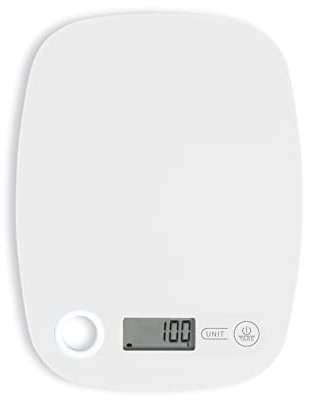 Livoo - Balance de cuisine électronique DOM354W - 4 unités, 5kg, au gramme près, fonction tare, arrêt automatique