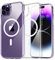 AICase Cover trasparente per iPhone 14 Pro 6.1 2022 con cerchio di ricarica wireless magnetico mag-safe integrato, TPU morbido aderente