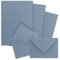 100x Briefpapier-Sets DIN A5 mit C6 Briefumschlägen - Graublau - Nassklebung (Blau) - mattes Schreibpapier mit Kuverts - FarbenFroh by GUSTAV NEUSER