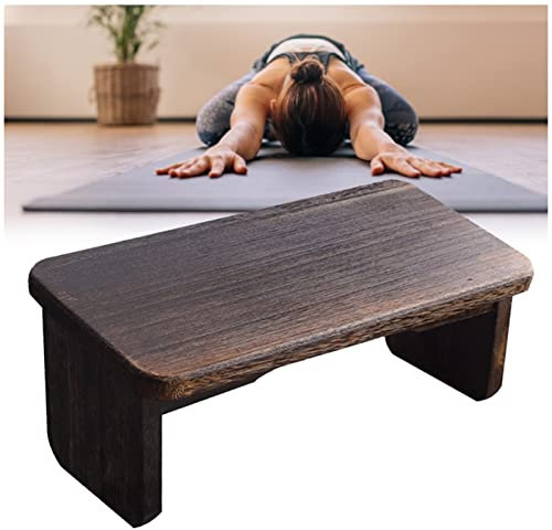 JYCCH Meditationshocker Kniebank, Meditationshocker aus Holz, tragbare Meditationsbank, ergonomisch rot, geeignet für Zazen-Yoga-Meditation (Farbe: Dunkelbraun)