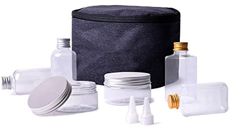 RoseFlower 6 pcs Portatile Bottiglia di Porta Condimento, Porta Sale Olio da Viaggioper Esterni Vaso di Spezie Condimento Trasparente e Bottiglia di aceto Contenitore per Trasporto Viaggio campeggio