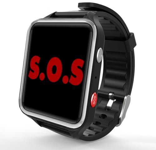 CPR Guardian One Touch - SOS Alarm for Elderly - Emergency Call Button for Elderly with 2 Way Calling - SOS Button, Phone, Watch - No App, No GPS (Black)