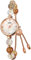 findtime Perlen Armbanduhr Damen Schmuck Elegant, Bracelet Armreif Armkette Uhren Design Women Strass Analog Quarz Armbanduhr Spangenuhr für Frauen Liebhaber Freundin