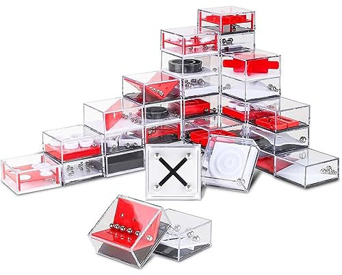 Fivtsme Geduldsspiel, 24 Stück Geduldsspiele Mini Denkspiel Lernspielzeug, Mini Spiele für Kinder & Erwachsene, Geduld Spiel Mitgebsel, Geschenk für Weihnachten, Stress ablassen, Mitbringsel