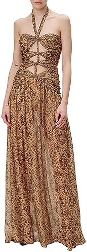 Ronny Kobo Damen Clarice Kleid, Mehrfarbig/Meereswellen (Ocean Tides), Groß