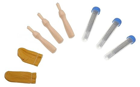 EXCEART 2 Juegos Herramienta De Sello De Aguja Herramienta De Agujas De Fieltro De Lana Aguja De Fieltro Herramienta Punzonadora De Fieltro Aguja De Coser Cuero Artificial Labor De Retazos