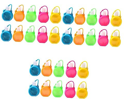 minkissy 30 Pcs Bottle Cover Hand Holder Keychain Refillable Bottle Keychain Squeeze Lotion Bottle Empty Bottles Keychain Silicone Keychain Portable Plastic Container Travel