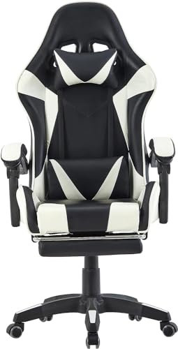 Walden Chaise de Gaming Ergonomique - Dossier et Hauteur d'assise réglable - Chaise pivotante de Bureau - Chaise de Jeu vidéo (Rouge)