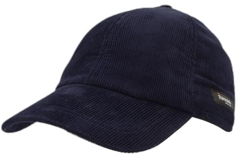 Riki Browns Cappello Baseball Uomo Invernale Velluto Blu, Paraorecchie, Interno in Pile, Regolabile con Coulisse, Taglia 58