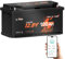 LiTime 12,8V 100Ah H190 LiFePO4 Bluetooth Lithium Batterie, BMS Smart 100A, Protection Contre les Basses Températures, 15000 Cycles, DIN H8 L5 Taille, S'insère sous la plupart des sièges de Caravane