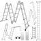 Randaco Escalera multiusos 4 x 5 cm, 582 cm, 7 en 1, de aluminio, multiusos, plegable, para el hogar, trabajo, plataforma de trabajo