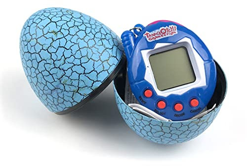 Elektronische Digitale Haustiere, Digitale Retro-Haustierspielmaschine mit Eiförmigem Gehäuse Als für (Blue)