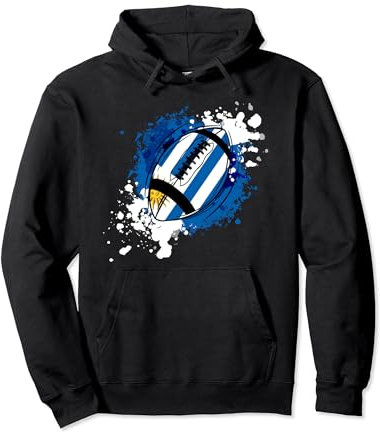 Rugby-Enthusiast mit Flagge von Uruguay Pullover Hoodie