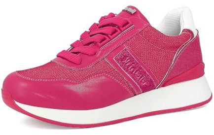 inblu Sneakers Donna in Ecopelle Monocolore, Scarpe da Ginnastica con Lacci, dal 35 al 41, Fucsia, 37 EU