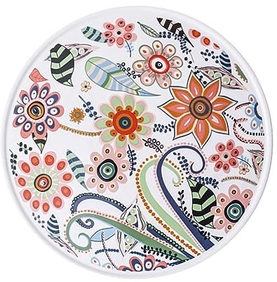 PRETYZOOM Vassoio Pizza e Piatto Pane in Ceramica Resistente 25,1 Cm Multifunzionale per Colazione e Buffet, Vassoio Frutta Creativo per Servizio e Dessert, Semplice e Capiente
