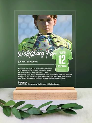 Wolfsburg Personalisiertes Acryl Geschenk - Definition: Wolfsburg Fan - Fanartikel und Fangeschenk für Wolfsburgfans