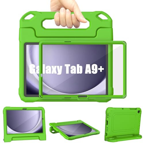 Samsung Galaxy Tab A9 Plus Case - Kids 11 inch 2023, TrendGate Lightweight Shockproof Tablet Case with Built-in Screen and Handle Stand for Galaxy Tab A9+ 11'' (SM-X210/X216/X218) - Green
