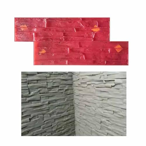 Beton Stempel Matten Steinlosenstempel Nahtlose Texturstempel, Realistische Betonmarkenformeln Wand Texturierende Hautmatten, Landschaftsgestaltung von Schieferabdruckformen Zum Erstellen von Mustern