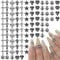 100 PCS Cross Shape Vintage Nail Art Charms, Gold Nail Charms 3D Nail Art Accessories Metal Punk Nail Jewelry Chrome Hearts Nail Decoration for Women Girl DIY Nail Art Decor
