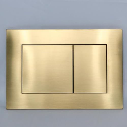 Gold Dual Flush Plate for TECE Cisterns Efficient Toilet Flushing Control Bright Gold Finish