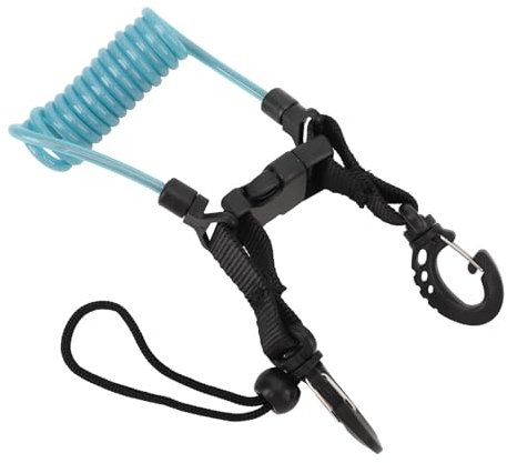 BONKZEBU Tauchkamera-Lanyard, Verschleißfestes 360 ° Drehbares Tauch-Lanyard, Schnellverschluss-Tauch-Lanyard aus Edelstahl, für Light Tool Lake (Blauer See)