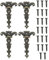 KGDUYC 4 PCS Cerniere Antiche a T Con Cerniera Retrò, per Mobili, Con Viti per Armadi, Finestre, Porte in Legno