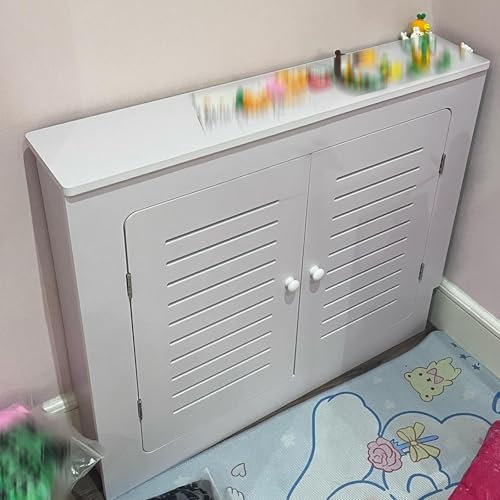 Modern Radiator Cover, Wooden Radiator Cover, Punch-Free Installation, Easy Radiator Covers, With Storage Table And Doors Radiator Covers, For Home For Bedroom, Living Room, Bathroom(L50xH60xT15cm)