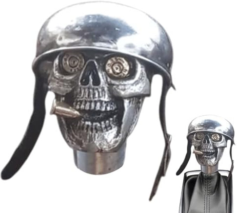 Besreey Totenkopf-Schaltknauf,Schädel-Schaltknauf,Schädel-Soldat-Auto-Stick-Schaltknauf | Handgefertigter Auto-Schaltknauf, Schaltknauf aus Legierung für manuelle Automatikautos