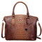 NICOLE & DORIS Handtasche Damen Mittelgroß Kroko Handtaschen Elegante Schultertaschen Lackleder Henkeltasche Umhängetasche Tote Tasche für Büro Shopper Reisen Hellbraun
