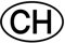Schweiz Magnet CH Länderkennzeichen 17,5 x 11,5 cm Schwarz Weiß Auto & LKW Switzerland
