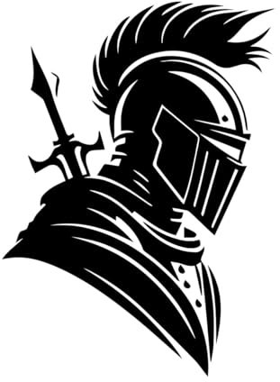 Ritter Wand Aufkleber Krieger Ritter Wand Aufkleber für Kinder Zimmer Dekoration aufkleber Ritter vinyl-S-31x42cm-Black