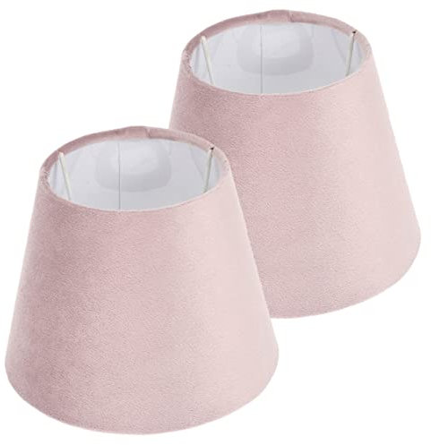 MAGICLULU 2St Lampenschirm aus Samt plissierter Lampenschirm Schreibtischlampe Wandleuchte dekoration schlafzimmer the desk lamp Lampenschirme für Tischlampen Lampenabdeckung Samtstoff Rosa