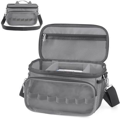 Tasche für Toniebox Tonie,Aufbewahrung für Tonies Hörfiguren,Tragetasche mit Schultergurt,für Toniebox Starter Set und Zubehör Tonies Figur (Grau)