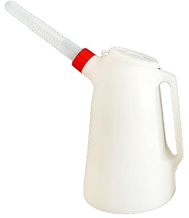 El recipiente con boquillas largas flexibles de 2/3/4 litros para medición de aceite de garaje para coche