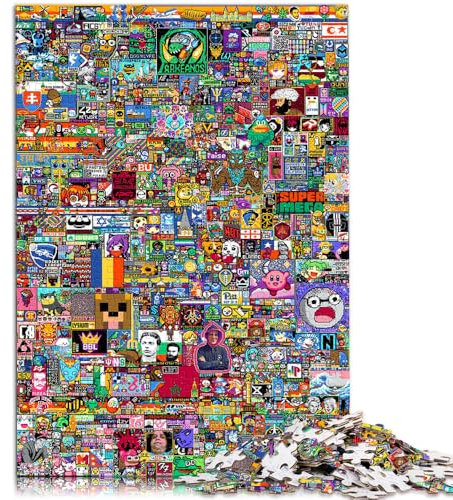 1000-teiliges Puzzle für Erwachsene, Welt-Pixel-Art, Familienaktivitäts-Puzzle, einzigartige Geburtstags, 50 x 75 cm, für Teenager ab 14 Jahren