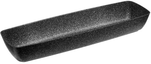 APS 30509 Schale GN 2/4 FROSTFIRE, Aluminium, Antihaftbeschichtung, 53 x 16,2 cm, Höhe 7,5 cm, 4,25 Liter, schwarz-silber