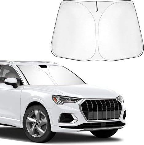 BSTW Parasol de Parabrisas para Audi Q3 F3 2019-2025, Parasol Plegable con Aislamiento Térmico y Protección UV, Compatible con Audi Q3 Sportback RS Q3