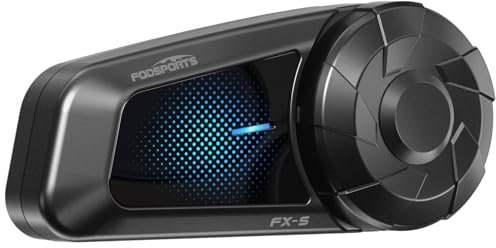 Fodsports FX-S Motorcycle Bluetooth Headset,2-Way Motorcycle Intercom,Bluetooth5.4 Motorbike Headset,Triple Noise Cancellation Helmet Communication System,Stereo Music,Voice Assistant, Waterproof
