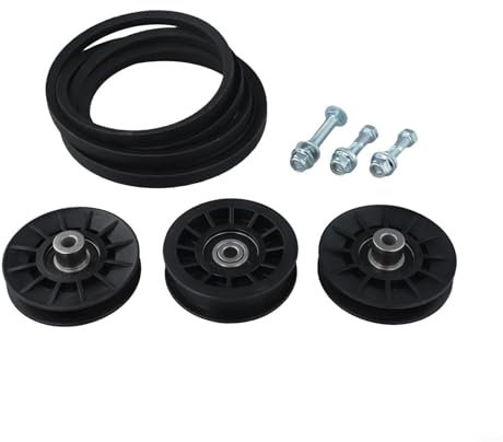 Oniissy 2er-Pack 532194326 Umlenkrolle, Ersatz-Riemenscheibensatz + 532194327 Riemenscheibe und Keilriemen für LGT 2654,1542 XPT, 2 Riemenscheiben, 1 Riemen, 3 Schrauben, 3 Unterlegscheiben